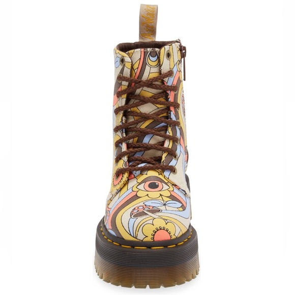NWT Dr. Martens Psychadelic Eye Mushroom Trippy Vegan Platform Jadon Boots - Picture 3 of 6